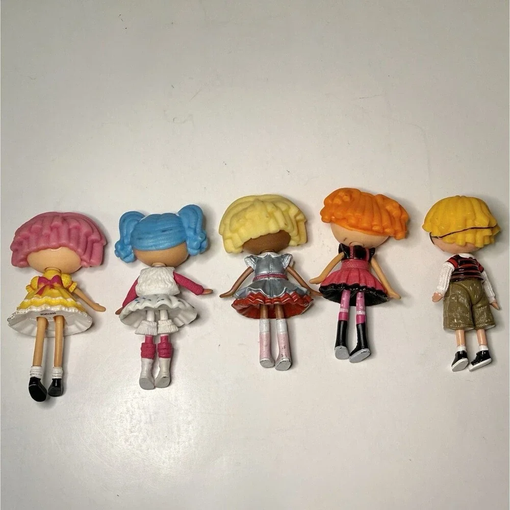 Lalaloopsy Mini Dolls Lot of 5 Crumbs Mittens Dot Bea Patch Treasurechest MGA